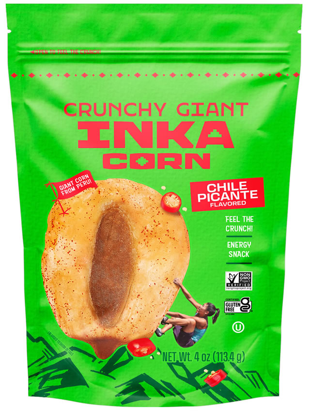 INKA Crunchy Giant Corn Chile Picante 4 oz front oct2024